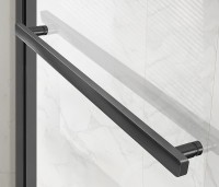 Душевой уголок Vincea Slim Soft 130x90 VSR-1SS9013CLGM профиль Вороненая сталь стекло прозрачное