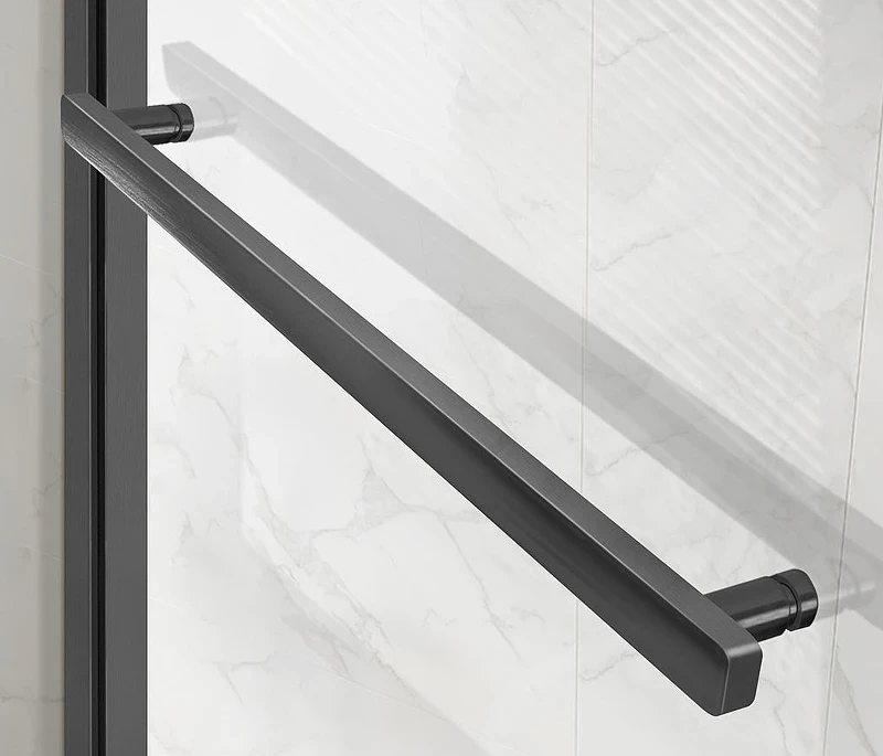 Душевой уголок Vincea Slim Soft 130x90 VSR-1SS9013CLGM профиль Вороненая сталь стекло прозрачное