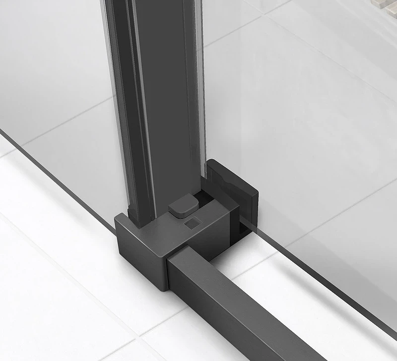 Душевой уголок Vincea Slim Soft 130x90 VSR-1SS9013CLGM профиль Вороненая сталь стекло прозрачное