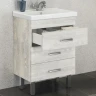 Тумба с раковиной Comforty Никосия 60Н 00004142203 Дуб белый МДФ / ЛДСП