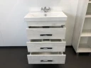Тумба с раковиной Comforty Никосия 60Н 00004142203 Дуб белый МДФ / ЛДСП