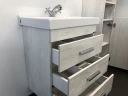 Тумба с раковиной Comforty Никосия 60Н 00004142203 Дуб белый МДФ / ЛДСП