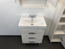 Тумба с раковиной Comforty Никосия 60Н 00004142203 Дуб белый МДФ / ЛДСП