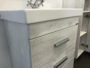 Тумба с раковиной Comforty Никосия 60Н 00004142203 Дуб белый МДФ / ЛДСП