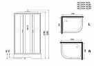 Душевая кабина Niagara Classic 110х80 R NG-33184R без гидромассажа