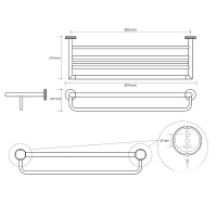 Полка для полотенец Bemeta Stella 166205072 Хром
