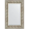 Зеркало Evoform Exclusive 90х60 BY 3424 с фацетом в багетной раме - Барокко серебро 106 мм стекло