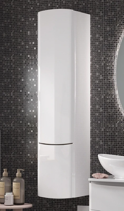 Шкаф пенал Velvex Luna 35 pp.LUN.35 подвесной цвет Белый