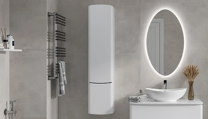 Шкаф пенал Velvex Luna 35 pp.LUN.35 подвесной цвет Белый