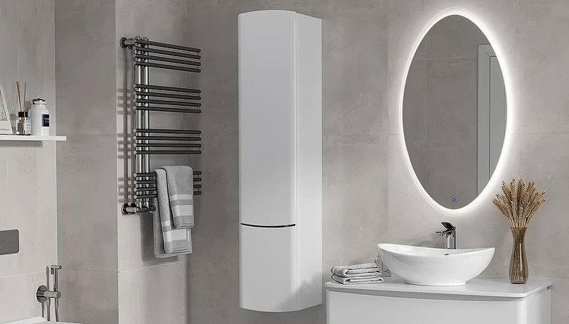 Шкаф пенал Velvex Luna 35 pp.LUN.35 подвесной цвет Белый