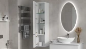 Шкаф пенал Velvex Luna 35 pp.LUN.35 подвесной цвет Белый