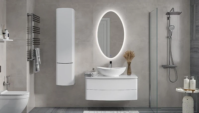 Шкаф пенал Velvex Luna 35 pp.LUN.35 подвесной цвет Белый