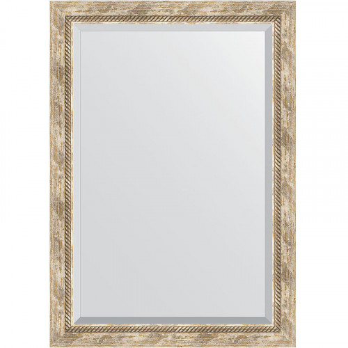 Зеркало Evoform Exclusive 103х73 BY 3459 с фацетом в багетной раме - Прованс с плетением 70 мм стекло