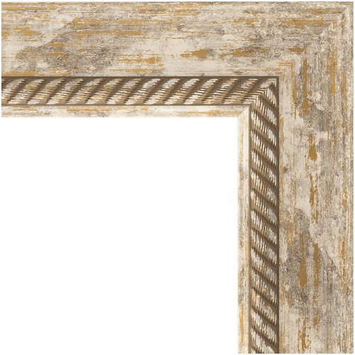 Зеркало Evoform Exclusive 103х73 BY 3459 с фацетом в багетной раме - Прованс с плетением 70 мм стекло