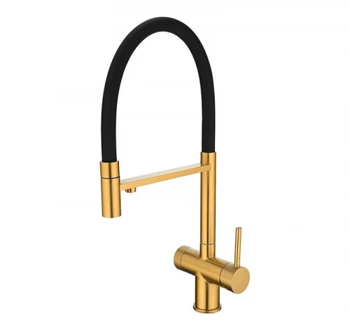 Смеситель для кухни Emar PVD ЕС - 7024 PVD цвет Golden