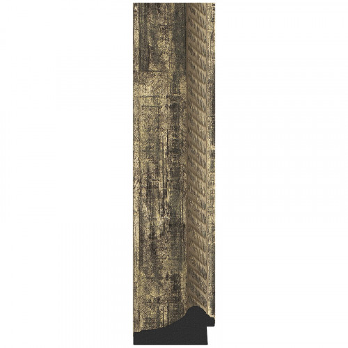 Зеркало Evoform Exclusive 153х63 BY 3564 с фацетом в багетной раме - Старое дерево с плетением 70 мм стекло