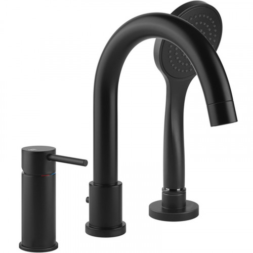 Смеситель на борт ванны Gessi Emporio Via tortona 18637#299 Черный матовый