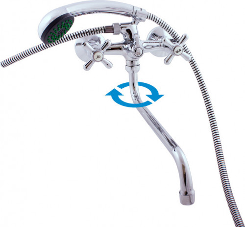 Смеситель для ванны Rav Slezak Morava MK153.5/1 универсальный Хром на стену