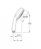 Ручной душ Grohe New Tempesta Cosmopolitan 27573002 Хром латунь