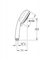 Ручной душ Grohe New Tempesta Cosmopolitan 27573002 Хром латунь