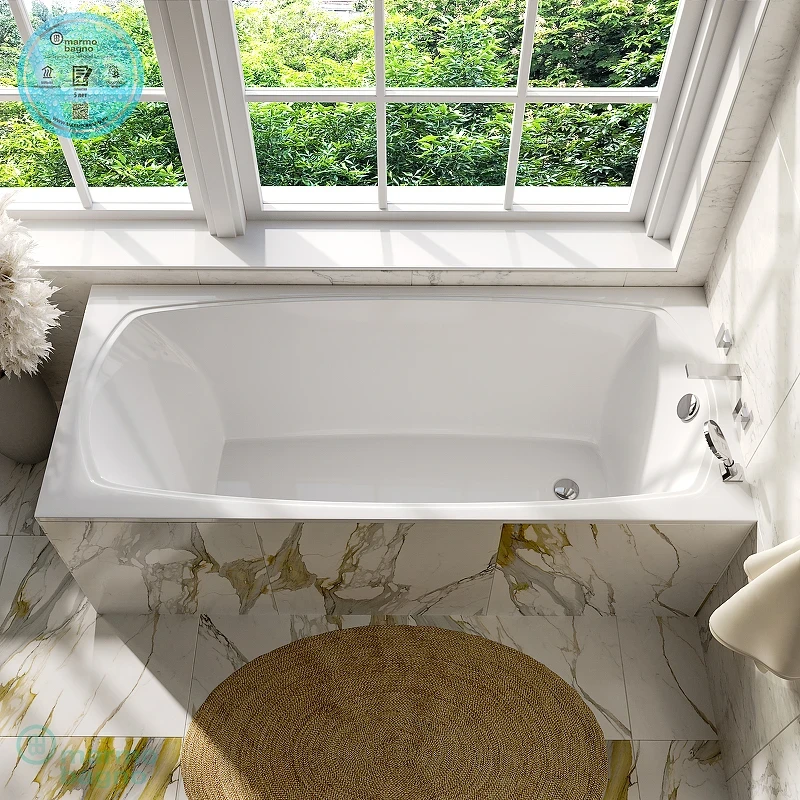 Ванна из литьевого мрамора Marmo Bagno Элза 180x75 MB-Э180-75 без гидромассажа