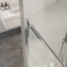 Шторка на ванну Berges River S Slider 98х145 065014 профиль Хром стекло прозрачное