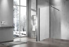 Душевая перегородка Vincea Walk-In 110 VSW-1H110CLB профиль Черный матовый стекло прозрачное