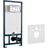 Унитаз с инсталляцией Ceramicanova Vogue CN4008T + WeltWasser WW Marberg 507 10000005949+10000005953 с сиденьем Микролифт с клавишей смыва Хром глянцевый