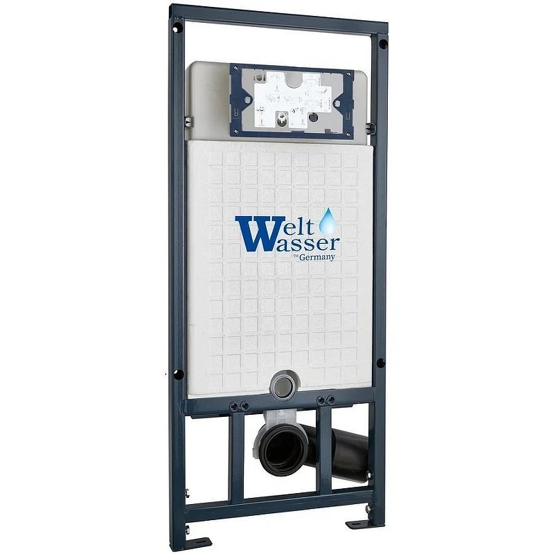 Унитаз с инсталляцией Ceramicanova Vogue CN4008T + WeltWasser WW Marberg 507 10000005949+10000005953 с сиденьем Микролифт с клавишей смыва Хром глянцевый