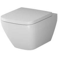 Унитаз AM.PM Spirit V2.0 Square FlashClean C701701SC подвесной с сиденьем микролифт фарфор подвесной
