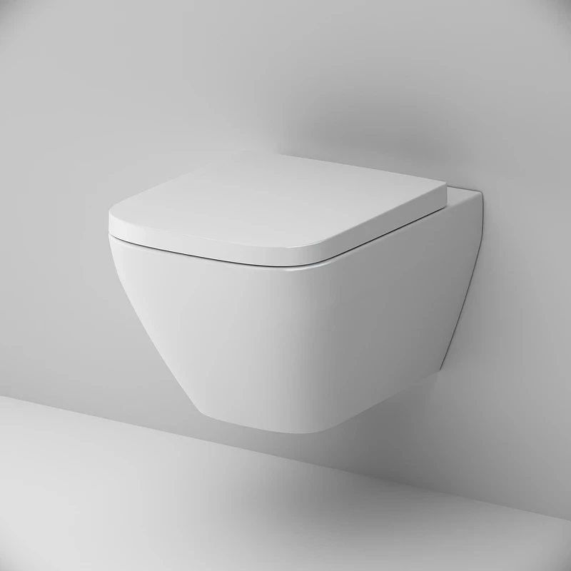 Унитаз AM.PM Spirit V2.0 Square FlashClean C701701SC подвесной с сиденьем микролифт фарфор подвесной