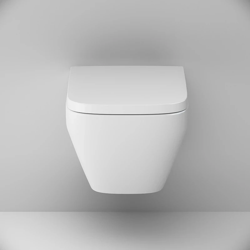 Унитаз AM.PM Spirit V2.0 Square FlashClean C701701SC подвесной с сиденьем микролифт фарфор подвесной