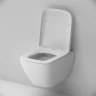 Унитаз AM.PM Spirit V2.0 Square FlashClean C701701SC подвесной с сиденьем микролифт фарфор подвесной
