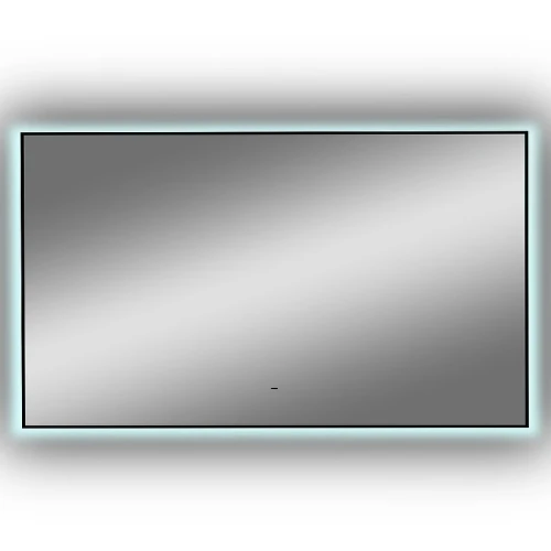 Зеркало Континент Amer 1200х700 ЗЛП1524 с подсветкой Черное с бесконтактным выключателем стекло