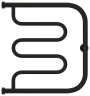 Водяной полотенцесушитель Сунержа Лира 50x50 31-4011-5050 цвет Матовый чёрный