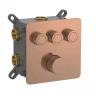 Смеситель для душа AQUAme AQM8812BC с термостатом цвет Шлифованная медь