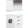 Зеркало со шкафом Misty Куба 120 L П-Куб-01120-011Л с подсветкой Белое