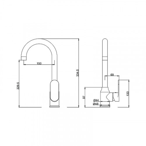Смеситель для кухни Fashun A4085-35 цвет Золото