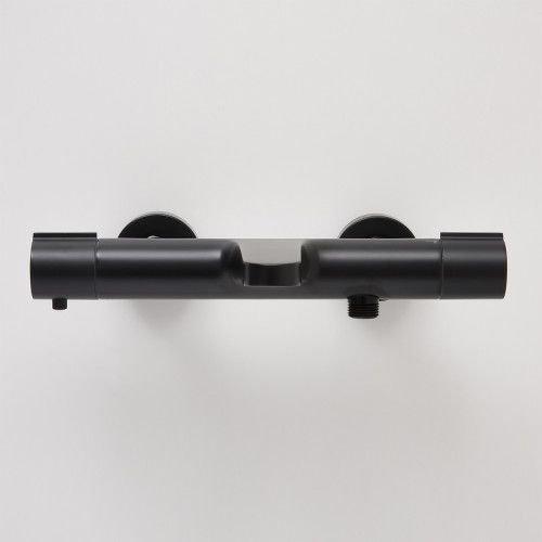 Смеситель для ванны WasserKRAFT Elbe 7411 Thermo с термостатом Черный латунь на стену