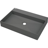 Раковина Deante Correo 60 CQR_TU6S Антрацит металлик искусственный камень (литьевой мрамор) накладная