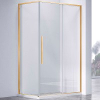 Душевой уголок Vincea Slim-N 120x80 VSR-4SN8012CLG профиль Брашированное золото стекло прозрачное