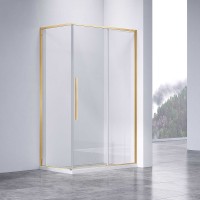 Душевой уголок Vincea Slim-N 120x80 VSR-4SN8012CLG профиль Брашированное золото стекло прозрачное