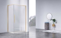 Душевой уголок Vincea Slim-N 120x80 VSR-4SN8012CLG профиль Брашированное золото стекло прозрачное