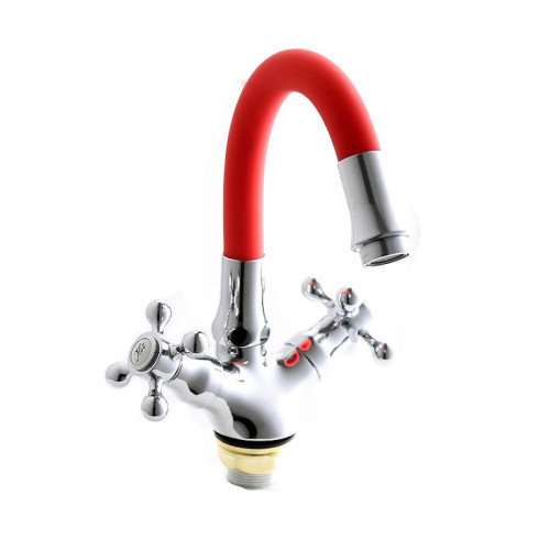 Смеситель для кухни Fashun A4419-B7268 цвет Хром Красный