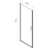 Душевая дверь Vincea Alpha 80 VDP-3AL800CLG профиль Брашированное золото стекло прозрачное