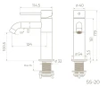 Смеситель для раковины Knotlor Eclipse SS-20 цвет Матовая сталь
