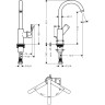 Смеситель для раковины Hansgrohe Rebris E 72576670 Черный матовый латунь