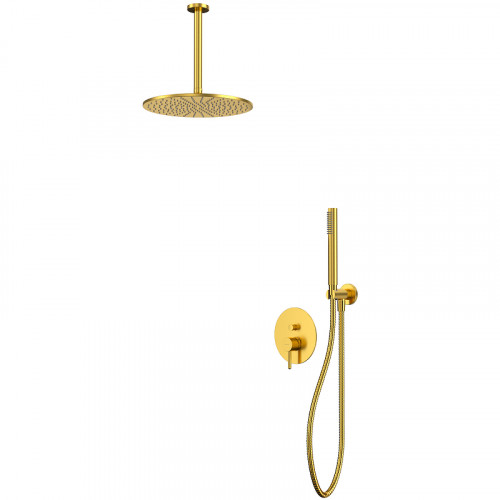 Душевая система Whitecross Y brushed gold YSET12GLB Брашированное золото латунь встраиваемый