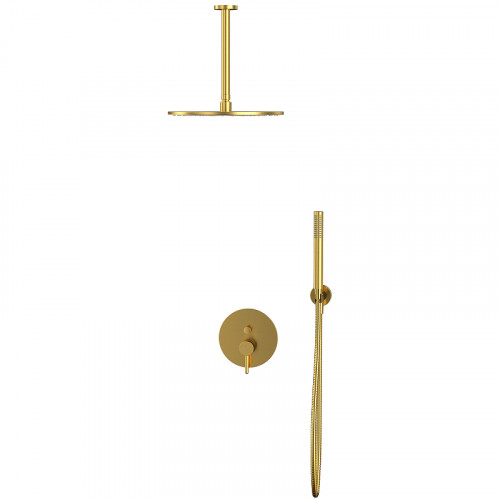 Душевая система Whitecross Y brushed gold YSET12GLB Брашированное золото латунь встраиваемый