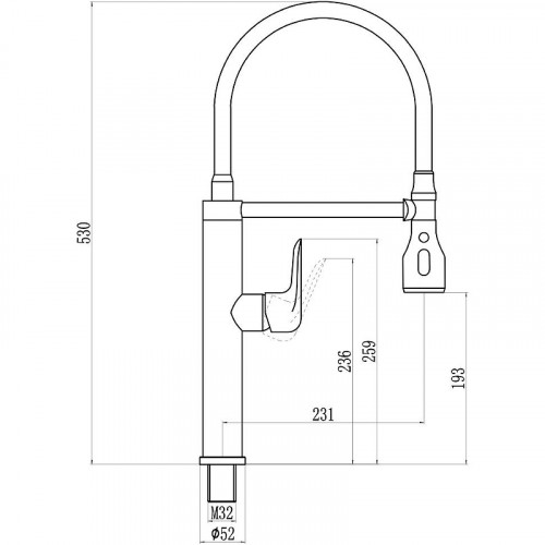 Смеситель для кухни Savol S-002803-04 цвет Хром Серый